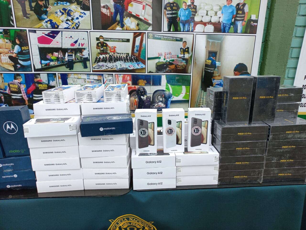 Parte de lo incautado.