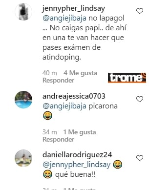 Mensaje de Angie Jibaja a Gianluca Lapadula