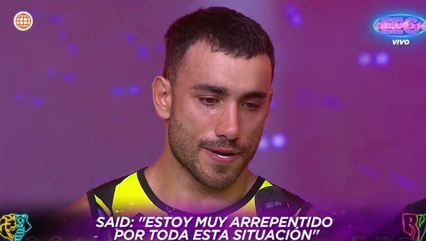 Said Palao lloró y pidió perdó a Alejandra Baigorria.