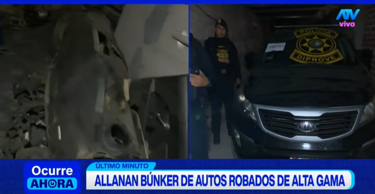 Allanan búnker con autos de alta gama en Villa El Salvador.