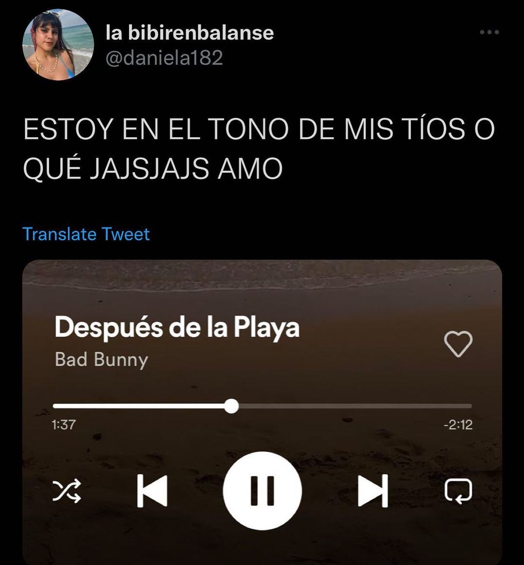 Meme sobre una de las canciones del nuevo álbum de Bad Bunny (Foto: Twitter)