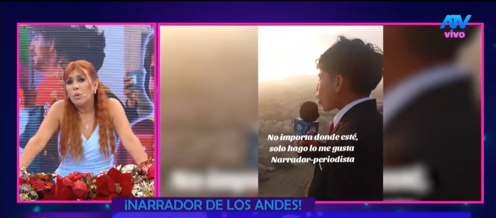 Conductora elogia la historia de 'Pol Deportes' (Fuente: ATV)