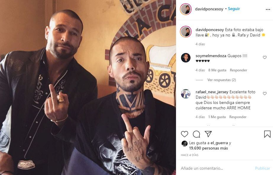 Rafael Amaya reapareció en una foto al lado de David Ponce (Foto: Instagram)