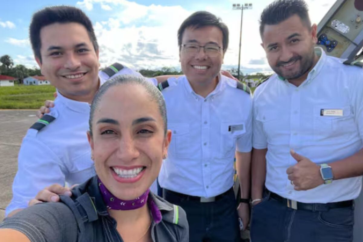 Cuando era tripulante de cabina. Foto: Internet.