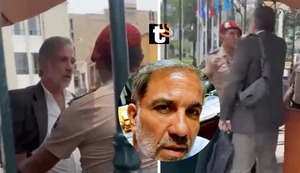 Asesor de Fuerza Popular agrede a policías en el Congreso: “Te jodiste h...”