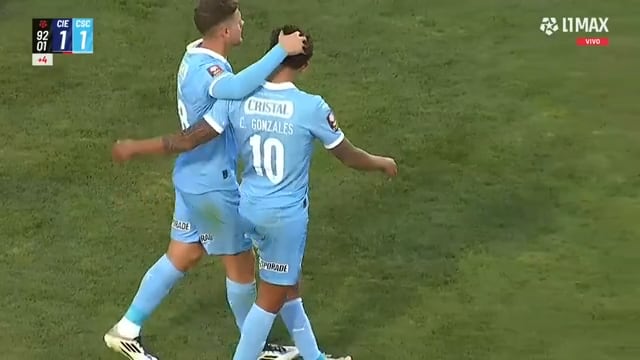 Christopher Gonzales anotó el gol del empate en el Cusco. (Captura L1 Max)