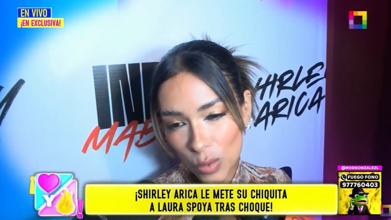 Shirley Arica le manda 'chiquita' a Laura Spoya tras aparatoso accidente vehicular.
