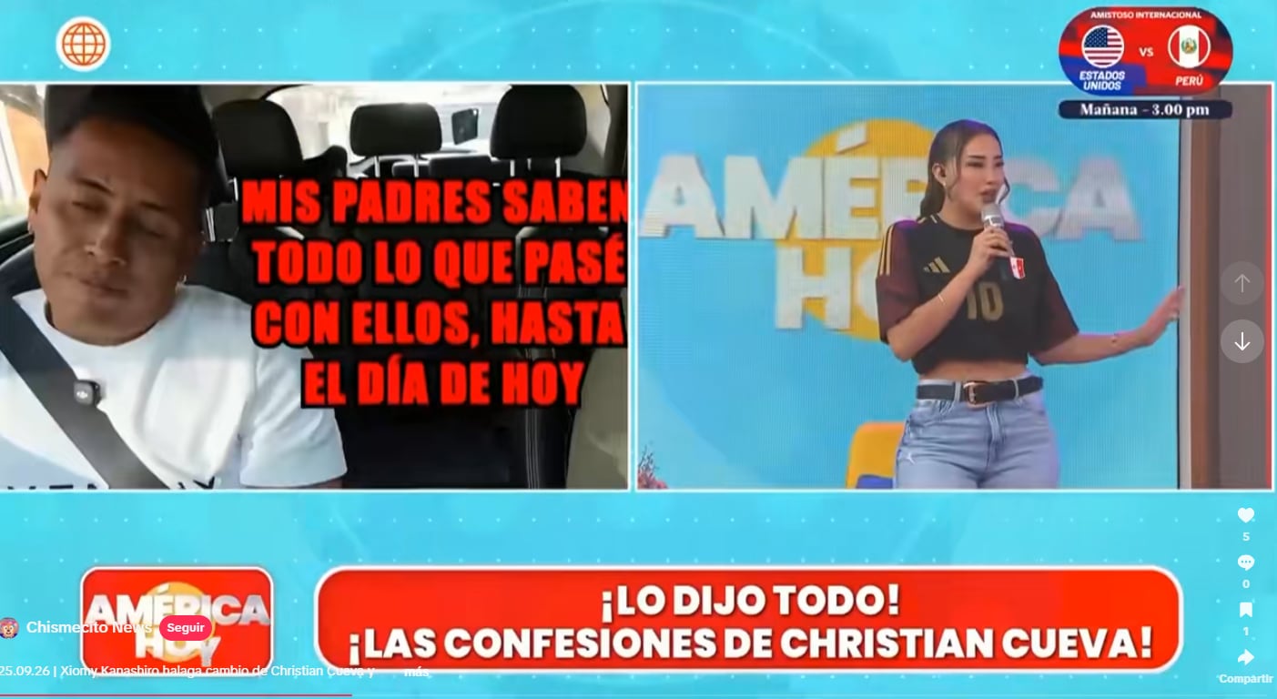 Xiomy Kanashiro cree que el amor de Pamela Franco influye en el cambio de Christian Cueva.