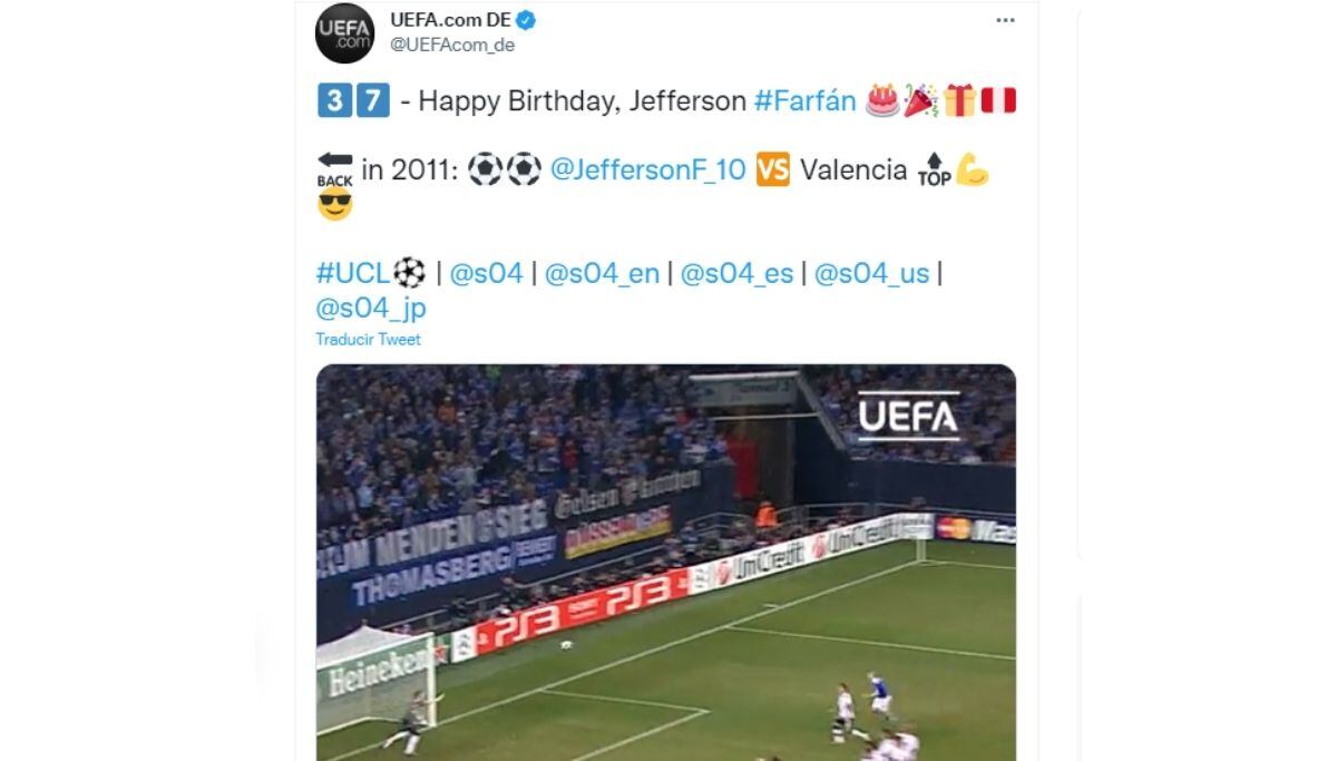 UUEFA saluda a la 'Foquita' por su cumpleaños (@UEFAcom_de)