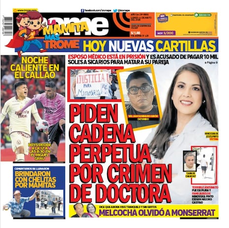 PIDEN CADENA PERPETUA POR CRIMEN DE DOCTORA