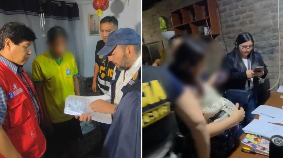 Operativo policial permitió detener a dos presuntos integrantes de ‘Los Cyber Fake del Oriente’ FOTO: Mininter