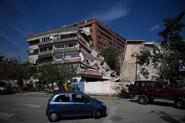 Imágenes del terremoto en Venezuela. Foto: Federico PARRA / AFP