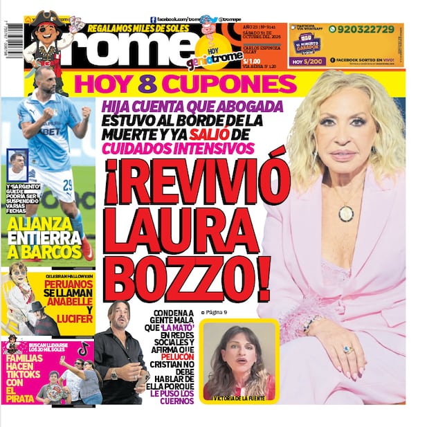 Portada Trome del sábado 31 de octubre de 2026