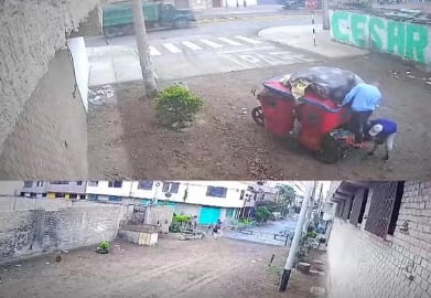 Tres sujetos llegaron en moto hasta una zona en SMP con el cadáver de una mujer escondido dentro de un colchón.