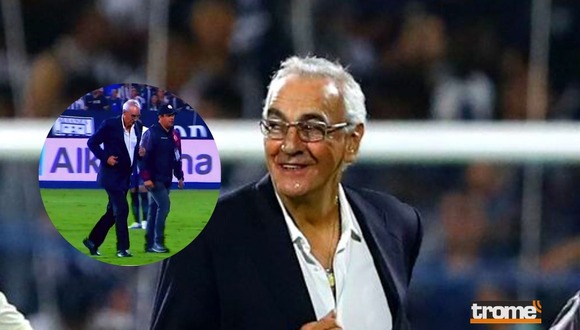 Jorge Fossati sorprendió a todos trotando en el cesped de Matute (Video: Liga1 Max)