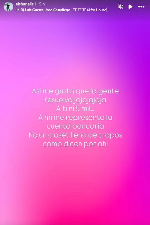 Venezolana comparte particular publicación en sus redes. (@aishanails.1)