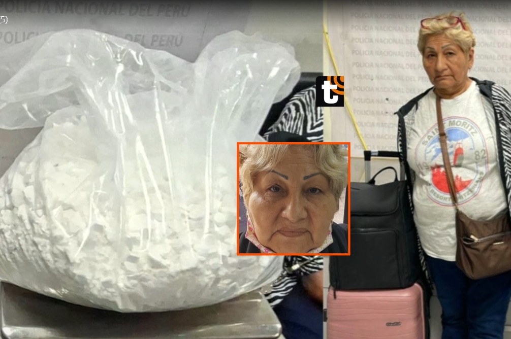 Doña Basiliana Huaraca, conocida como la "abuelita tiktokera", fue detenida por la policía con droga en el terminal aéreo.