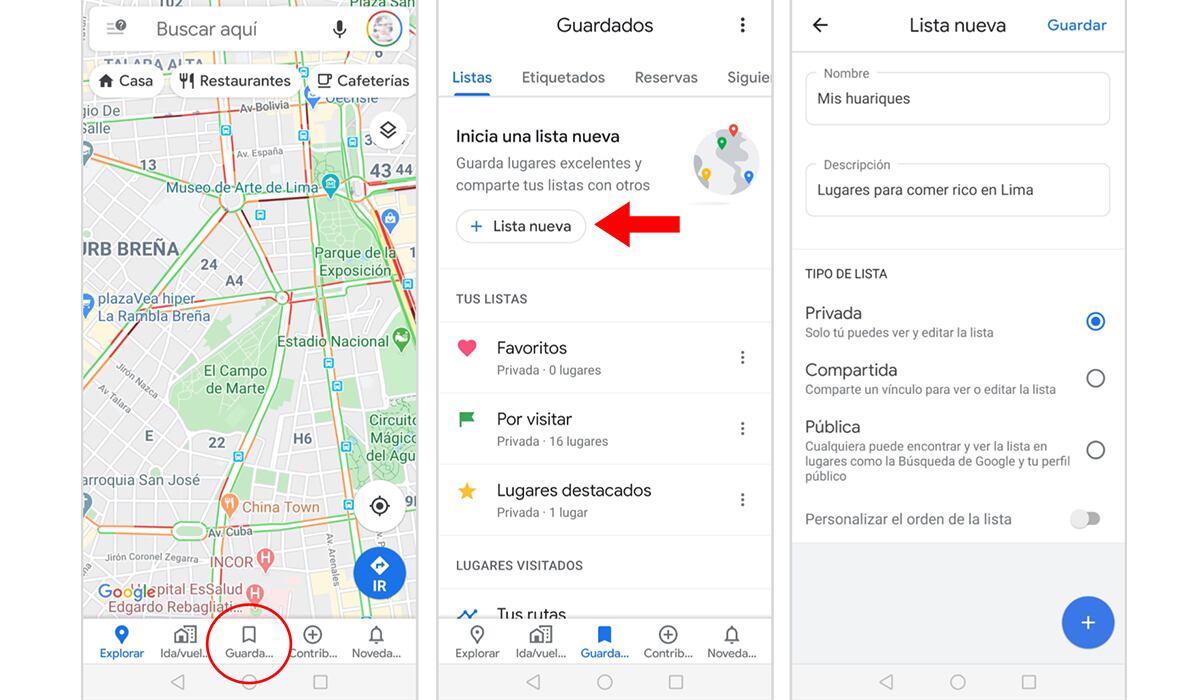 ¿Quieres guardar todos tus lugares favoritos en un mapa? (Foto: Google)