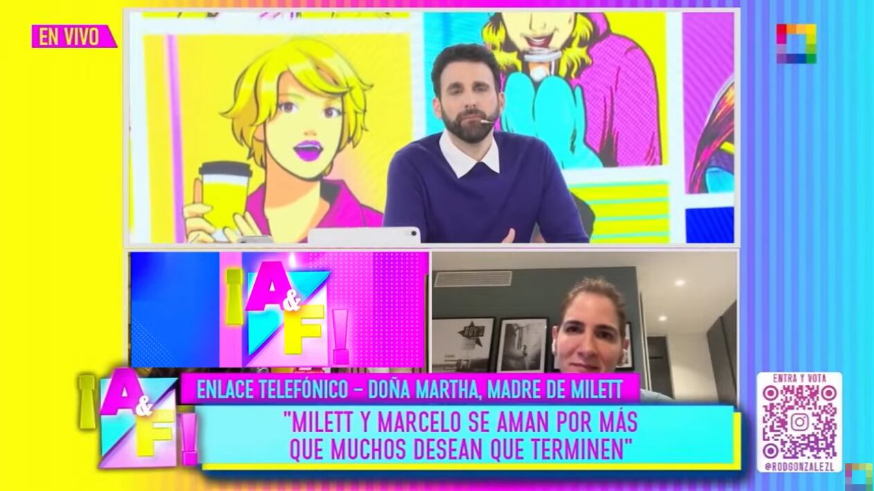 Doña Martha defiende la relación de su hija Milett Figueroa y Marcelo Tinelli y tiene nueva discusión con Gigi Mitre.