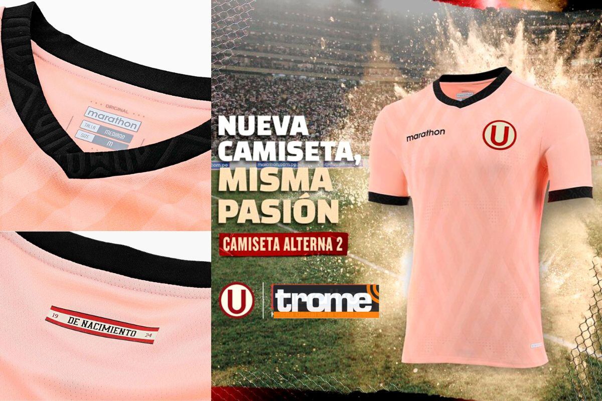 En nueva camiseta crema predomina el color melón con filos en negro intenso (@universitario)