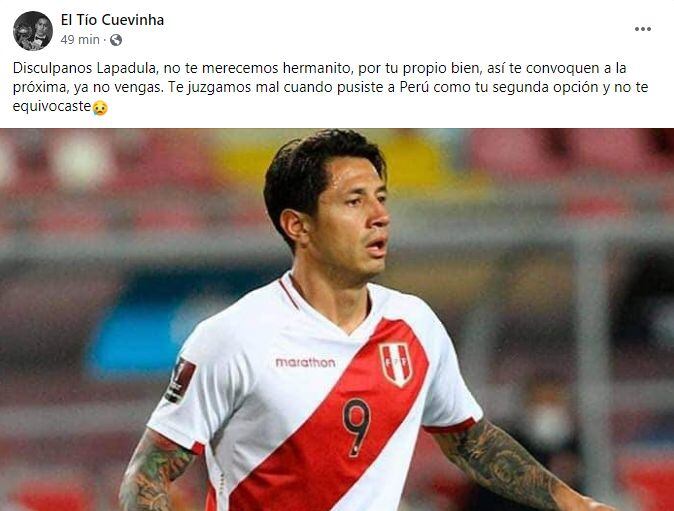 Gianluca Lapadula ovacionado en redes sociales por hinchas peruanos.