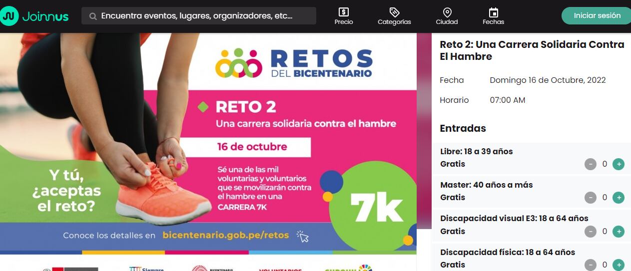 Una Carrera Solidaria Contra El Hambre