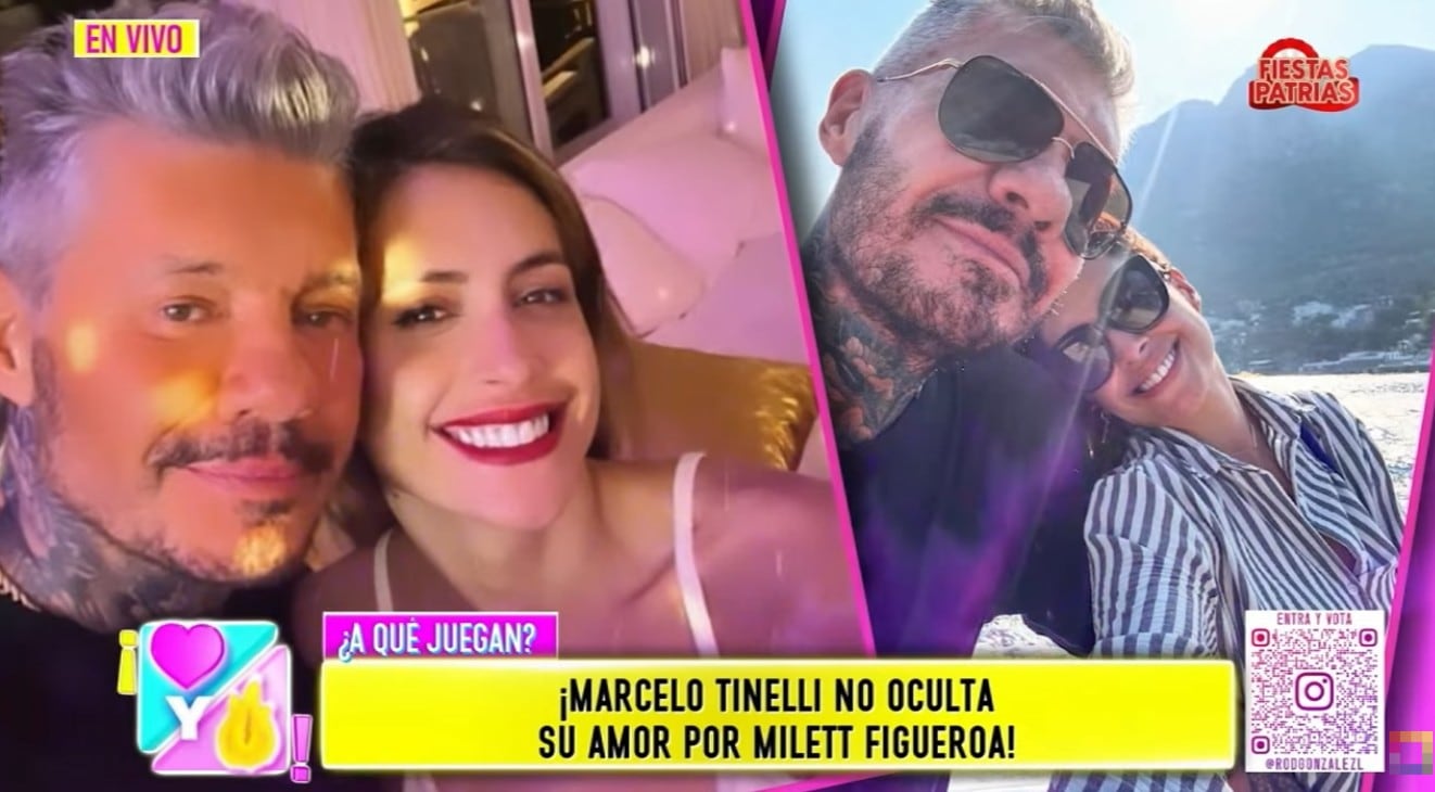 Marcelo Tinelli habla de Milett Figueroa en plena transmisión.