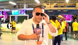 Juan Carlos Orderique fue sorprendido EN VIVO por caos en la final de Copa América 2024