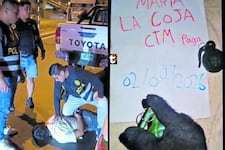 ¡Con granada y cartuchos de dinamita! Así atraparon a los extorsionadores que amenazaban a mototaxistas y comerciantes