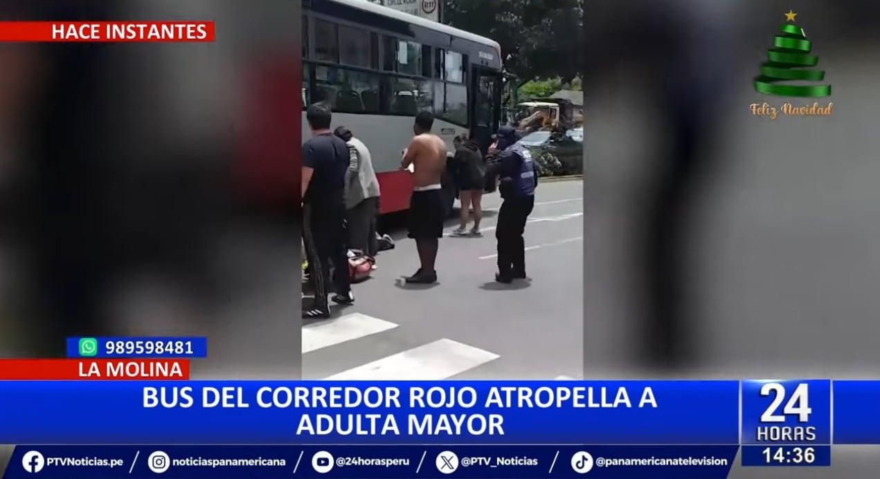 Mujer de 70 años es atropellada por bus del Corredor Rojo en La Molina.