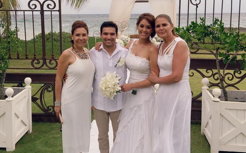 Karen Schwarz y Ezio Oliva se casaron el sábado en Punta Cana. (Foto: Instagram)