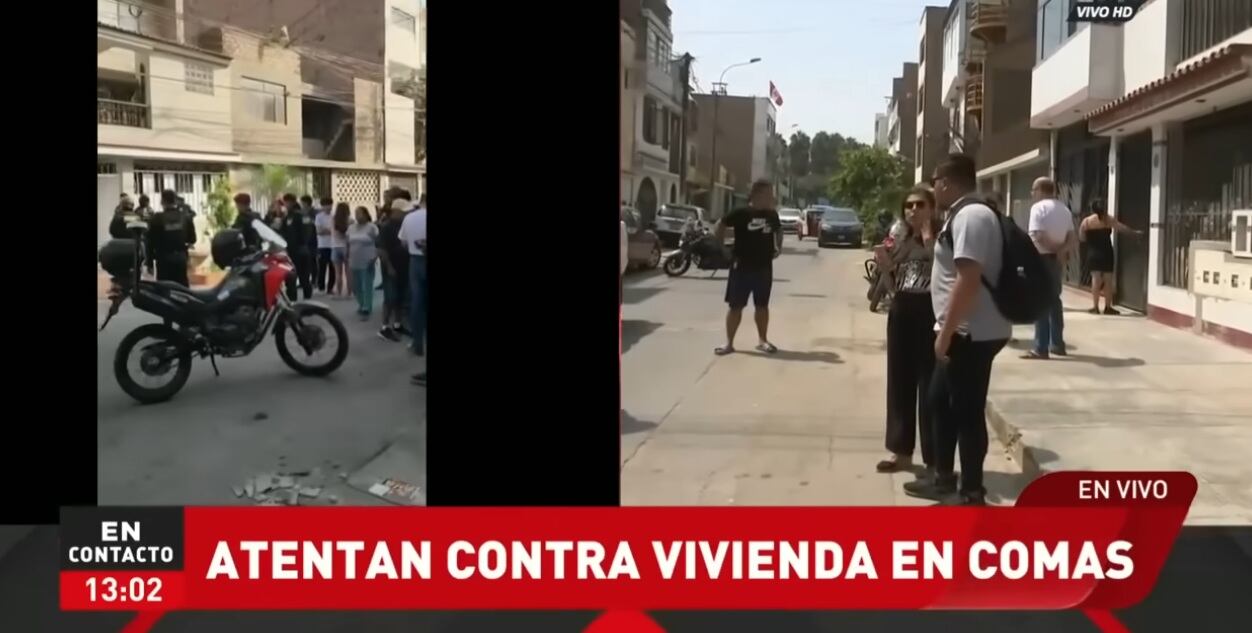 Explosivo detonó dentro de casa en Comas.