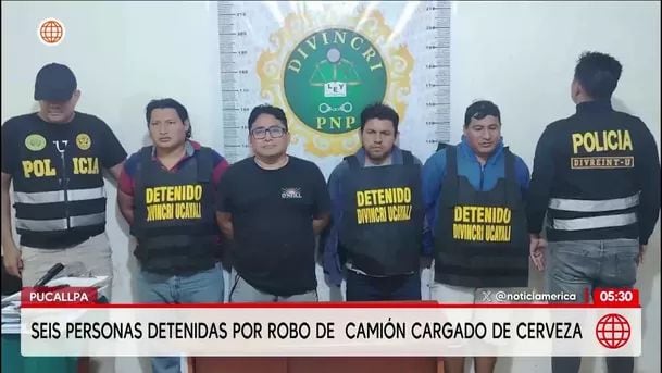 Seis personas fueron detenidos por el robo de las cajas de cerveza. Foto: América Noticias