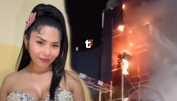 TROME - ¡Incendio en concierto de Yarita Lizeth! Fuego en el escenario genera pánico y casi terminar en desgracia