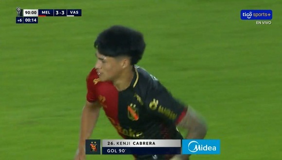 Gol Kenji Cabrera para el 3-3 del Melgar vs. Vasco da Gama por Copa Sudamericana. (Video: ESPN)