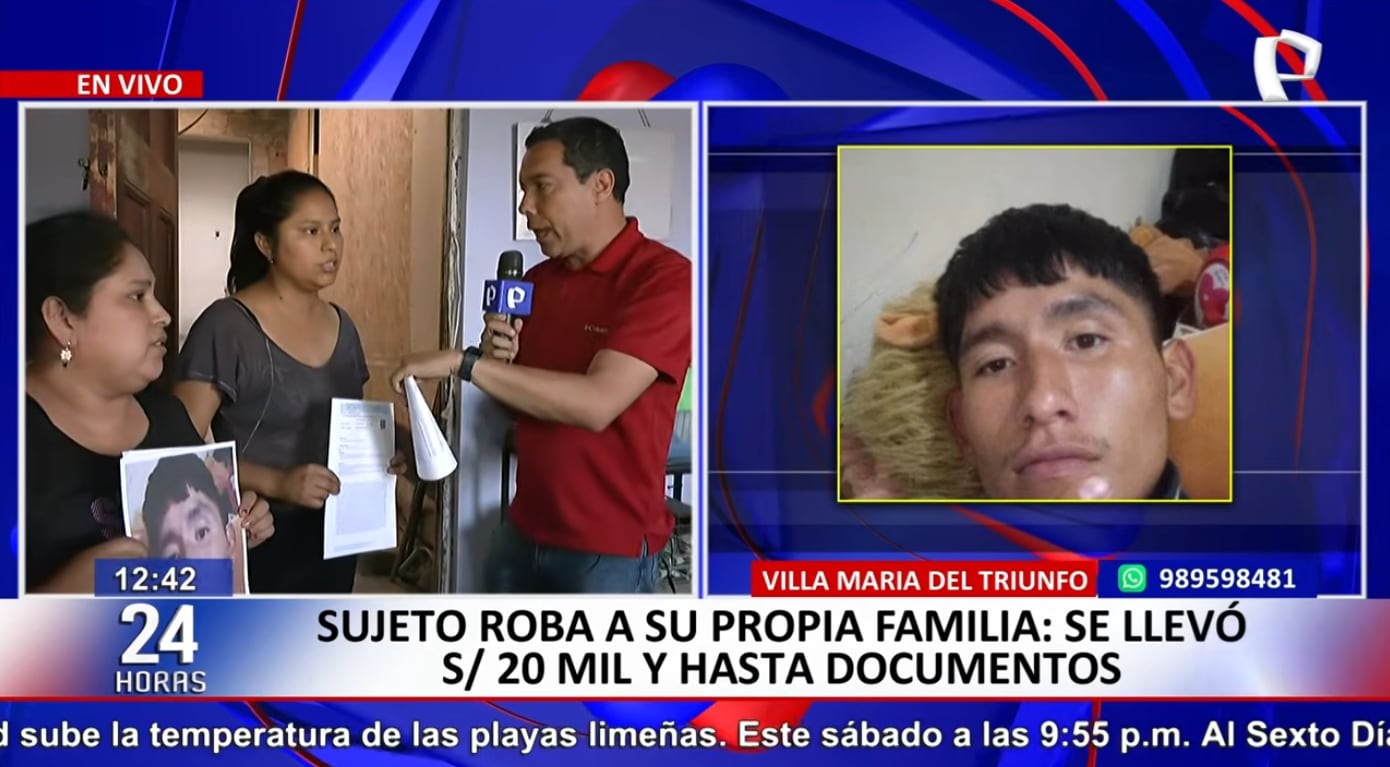 Familia acusa a sobrino de robarle 20 soles el pasado 20 de enero.
