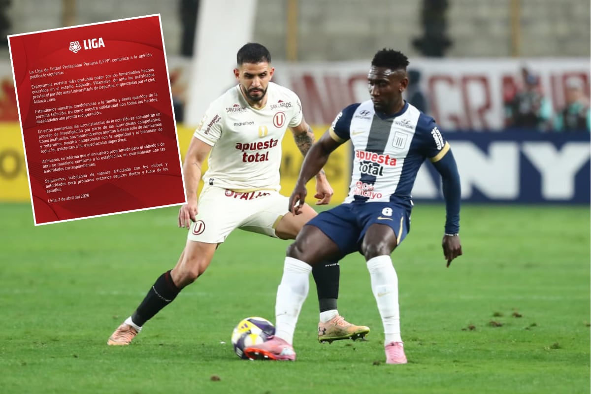 Liga1 emitió un comunicado tras la tragedia de Alianza Lima. ( L1/ @photo.gec)