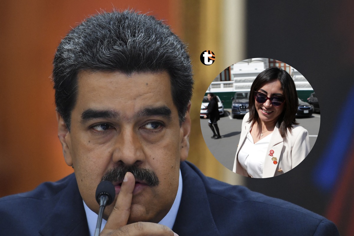 Kelly Portalatino, de Perú Libre, viajó a Caracas como 'veedora' junto a sus colegas María Agüero, Elizabeth Taipe y Guillermo Bermejo.