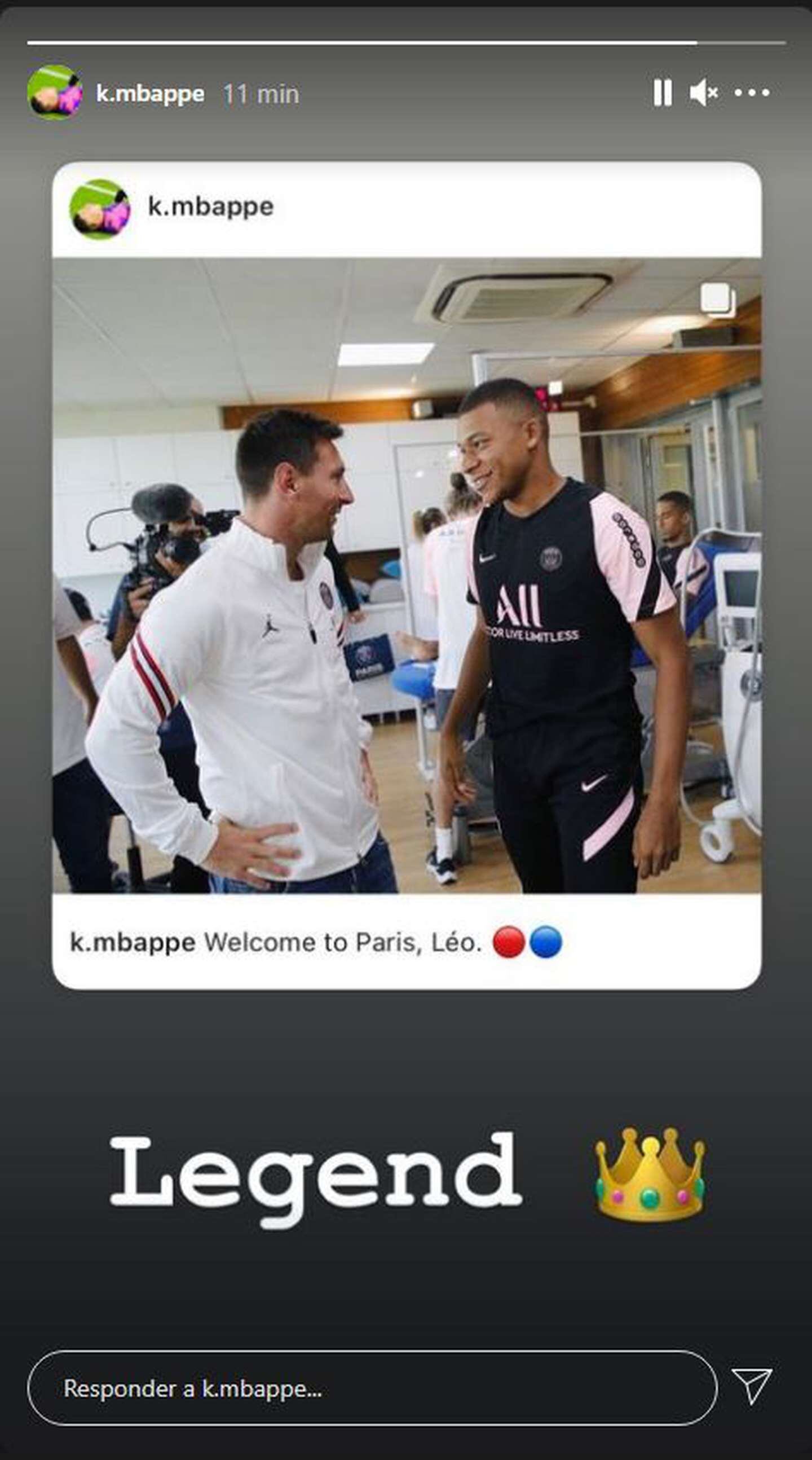 Mbappé le llamó "Leyenda" como lo hizo con CR/(Foto: Instagram)
