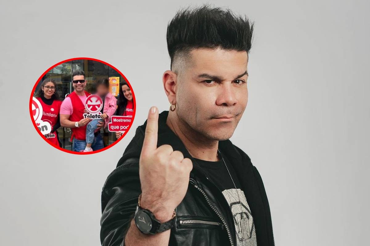 Carlos Barraza llevó a su hija a la Teletón 2023. Foto: Difusión