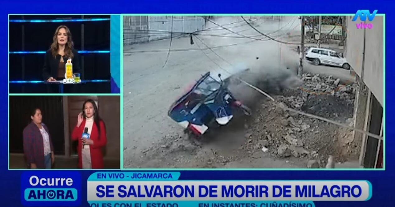 Accidente en Jicamarca dejó una madre y dos niños heridos.