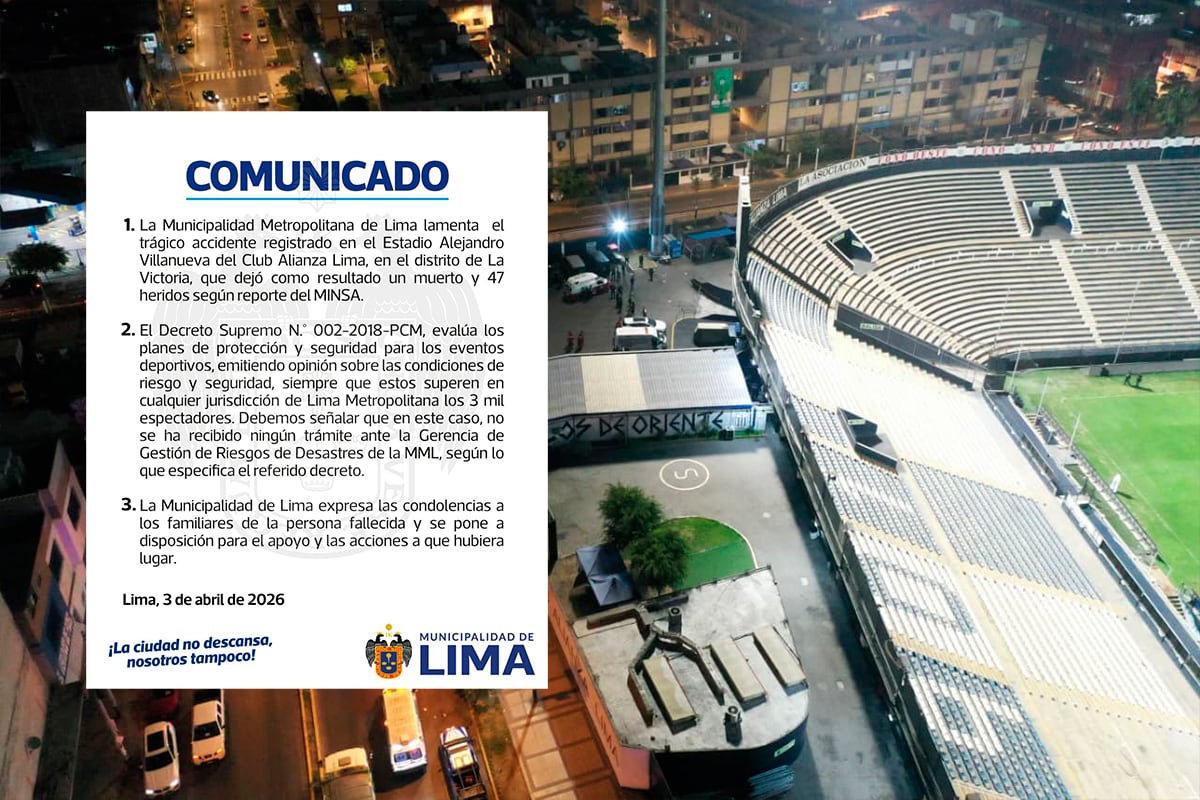 La Municipalidad Metropolitana de Lima se pronunció oficialmente tras el accidente en el estadio Alejandro Villanueva. Foto: composición GEC