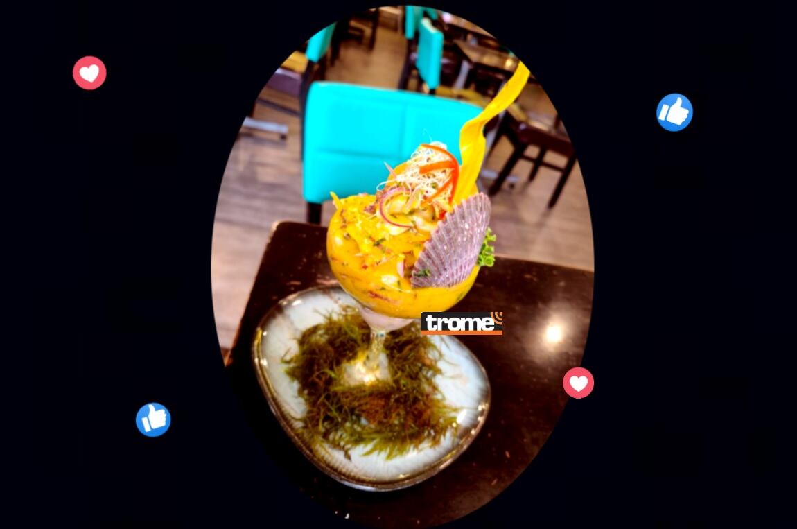 Las propuestas marinas para este 'San Valentín' tienen por ejemplo al Cebiche tentación de la sazón de María Pastor. (Isabel Medina / Trome).