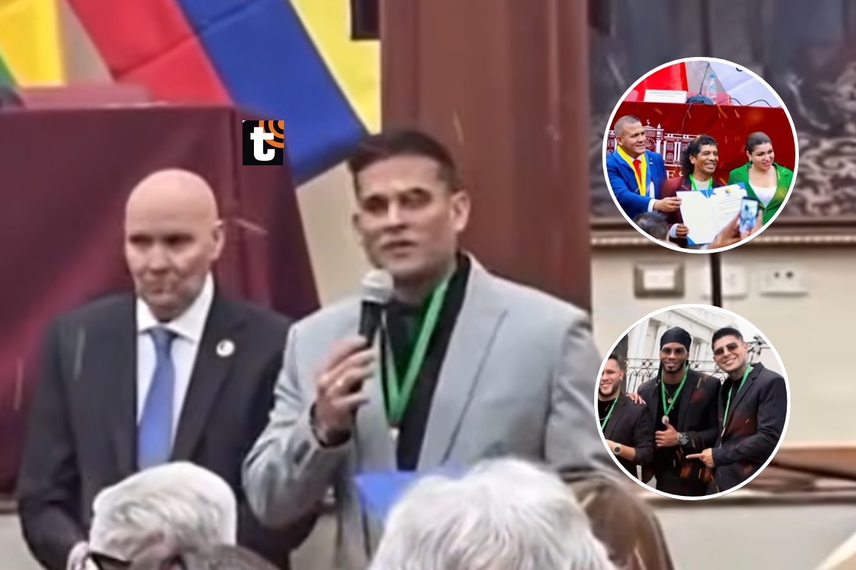 Christian Domínguez y más artistas reciben reconocimiento del Parlamento Andino.