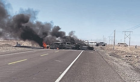 Arequipa: Al menos cuatro heridos en triple choque en la Panamericana Sur