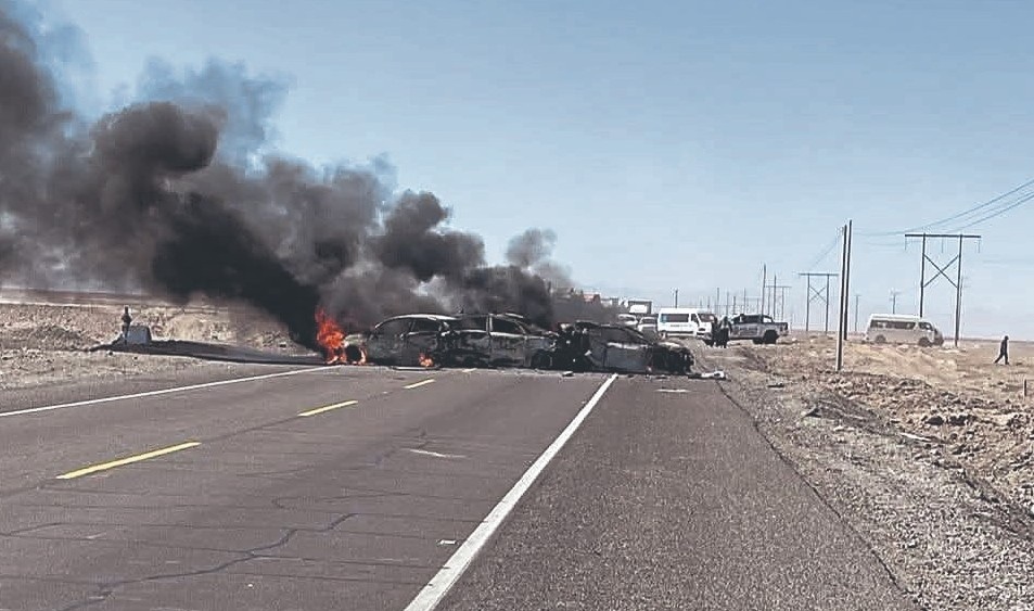 Imágenes de nuevo accidente en la Panamericana Sur.