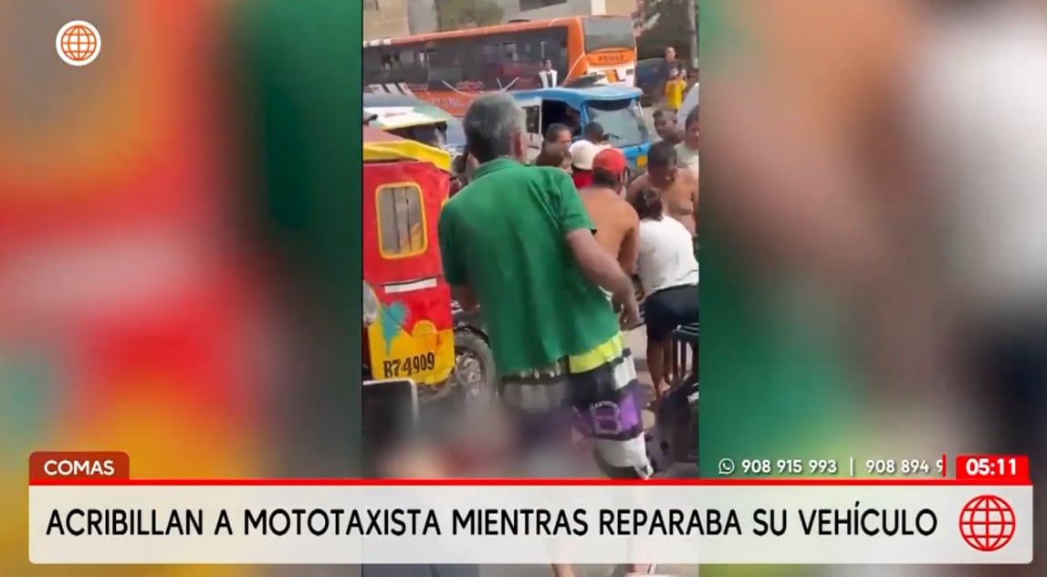 El mototaxista fue auxiliado por su familia y llevado a un hospital, donde certificaron su muerte tras el ataque armado.