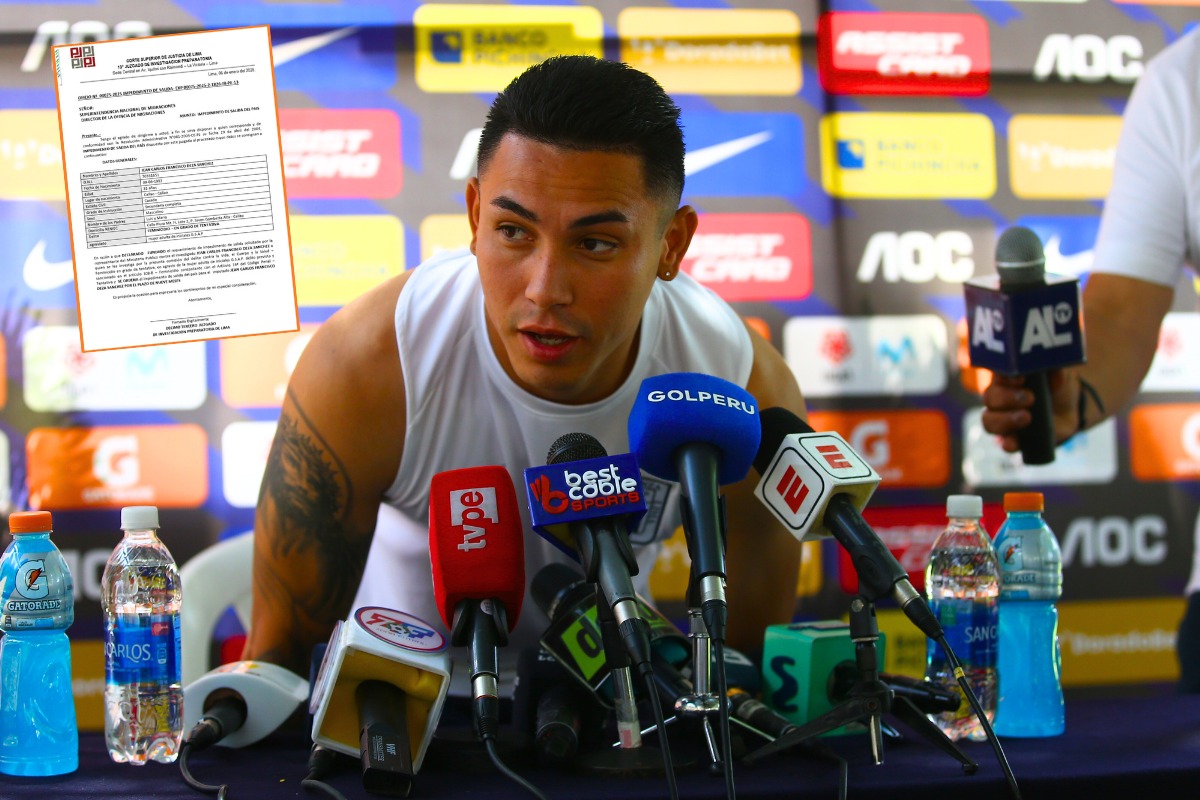 Poder Judicial dictó 9 meses de impedimento de salida del país para Jean Deza. (@gec)