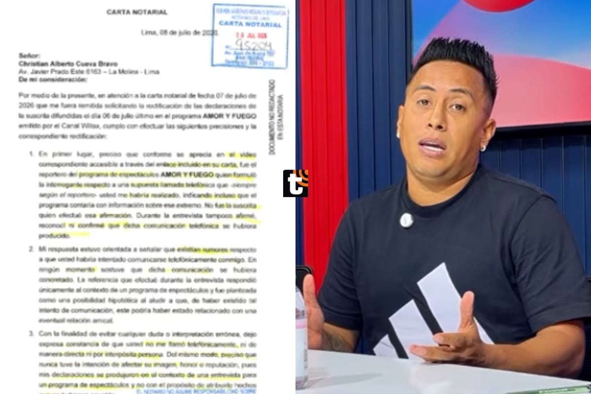 Christian Cueva logra rectificación de Macarena Gastaldo.