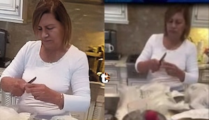 La fiscal pelando papas